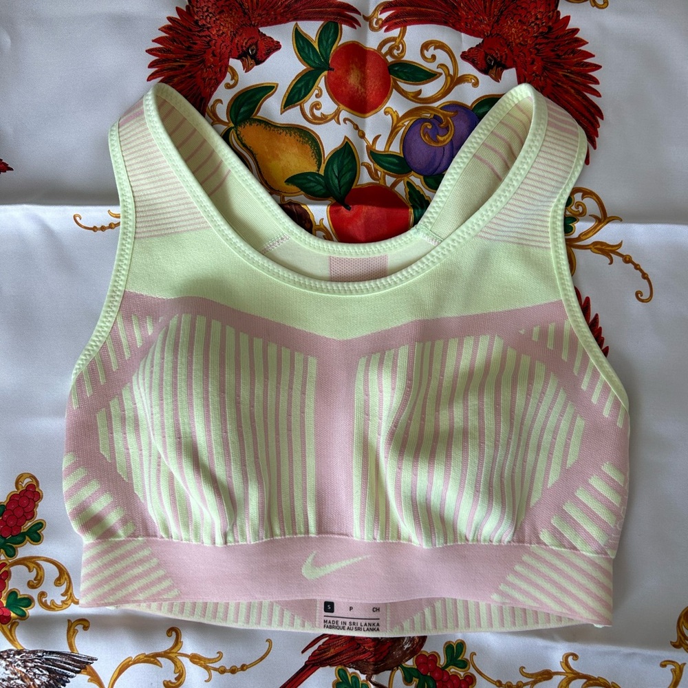 Nike Women's Light Pink and Mint Green Tank Top